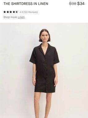 Everlane | Dresses | Everlane Womens 2 Red Button Up Dress Short R5 |  Poshmark